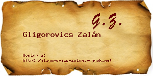 Gligorovics Zalán névjegykártya